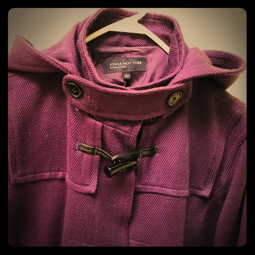 Hooded, lined, over coat